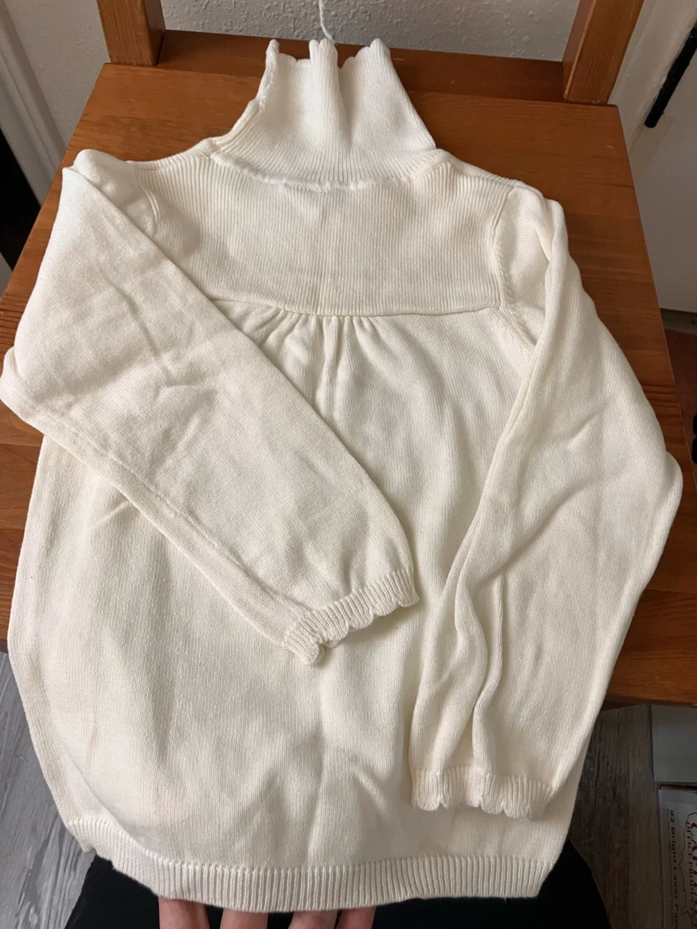 Gymboree Cream Turtleneck-Style Crewneck Sweater
